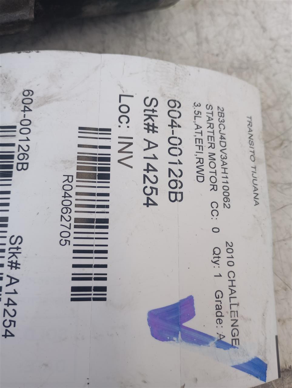 2010 Chrysler CHALLENGER Starter Motor