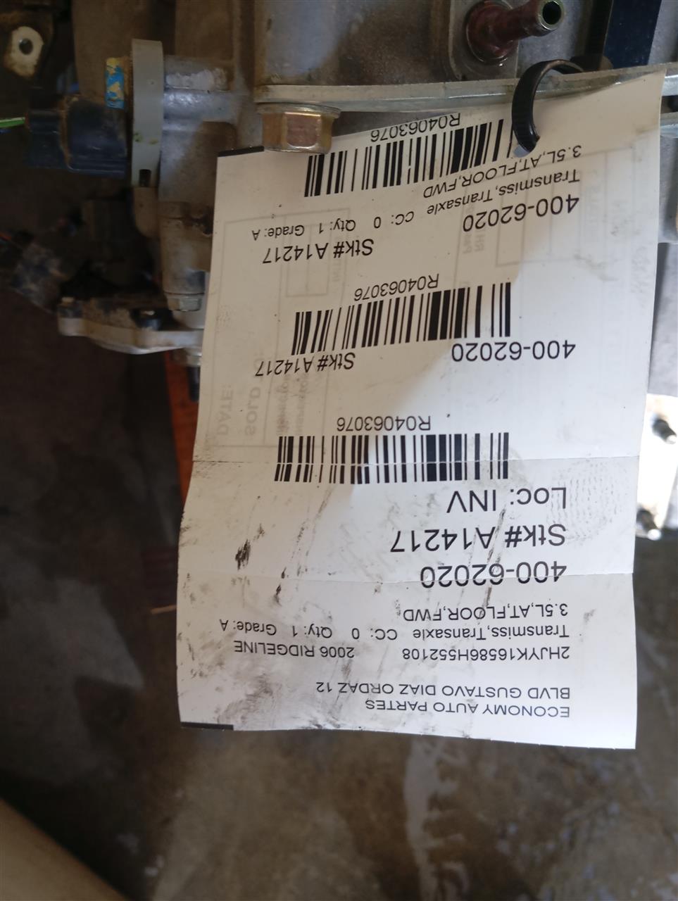 2006 Honda RIDGELINE Transmiss,Transaxle