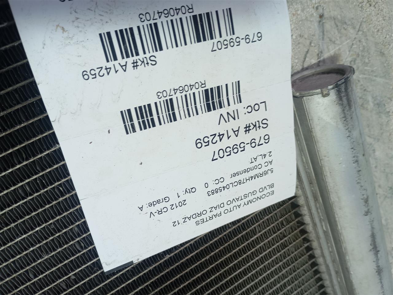 2012 Honda CR-V AC Condenser