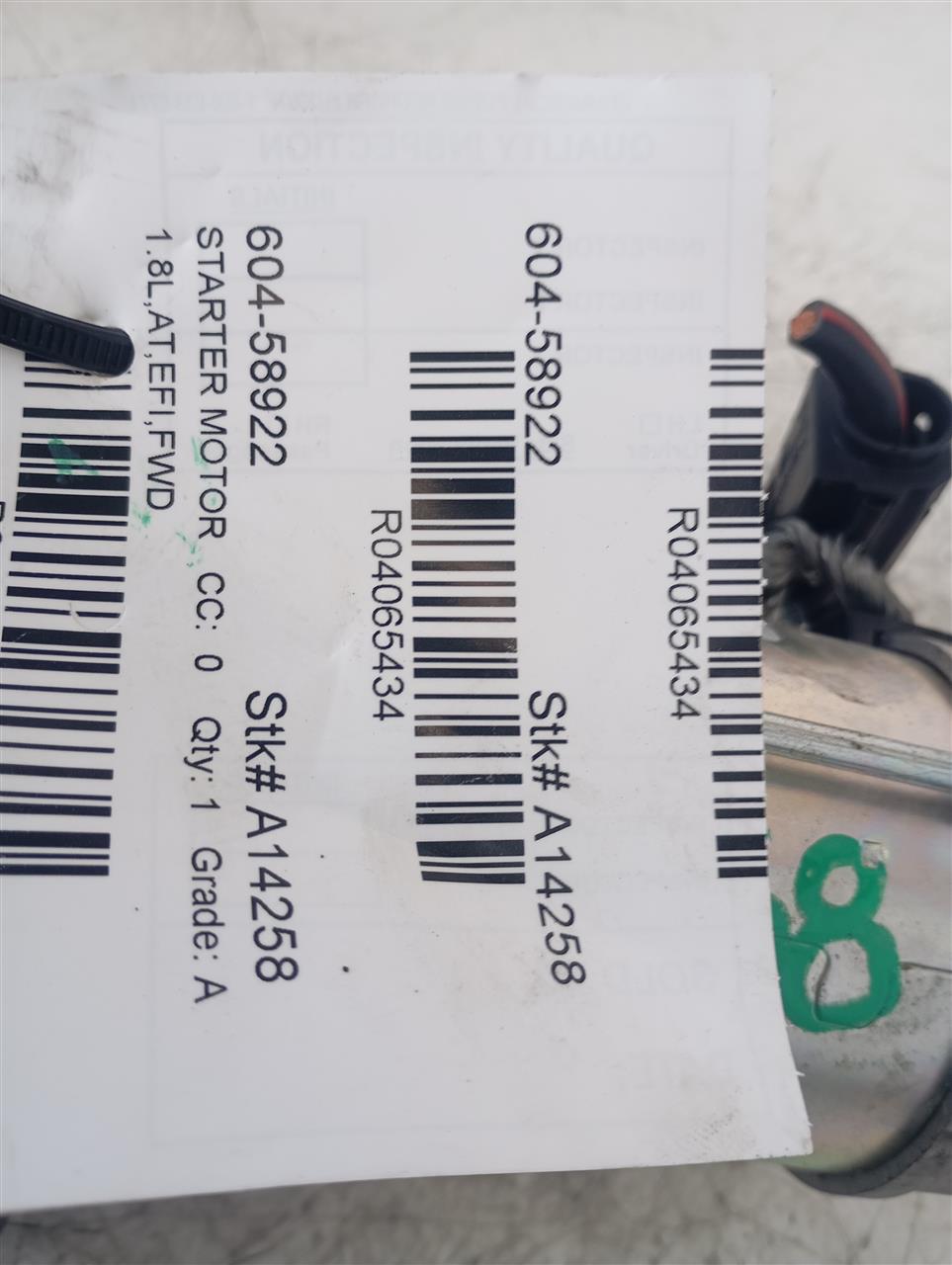 2014 Toyota COROLLA Starter Motor