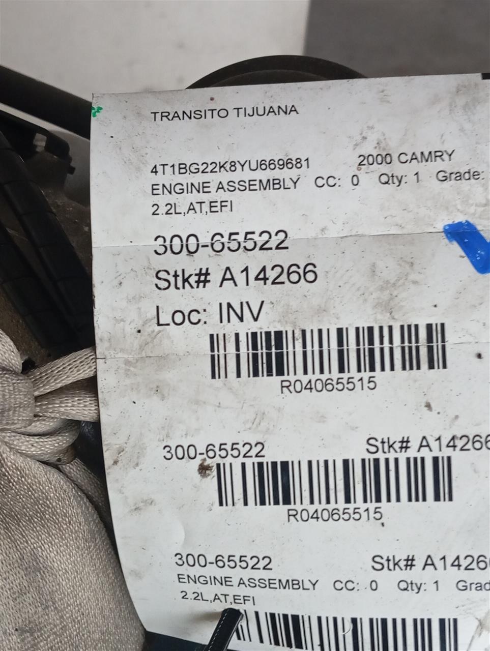 2000 Toyota CAMRY Engine Assembly