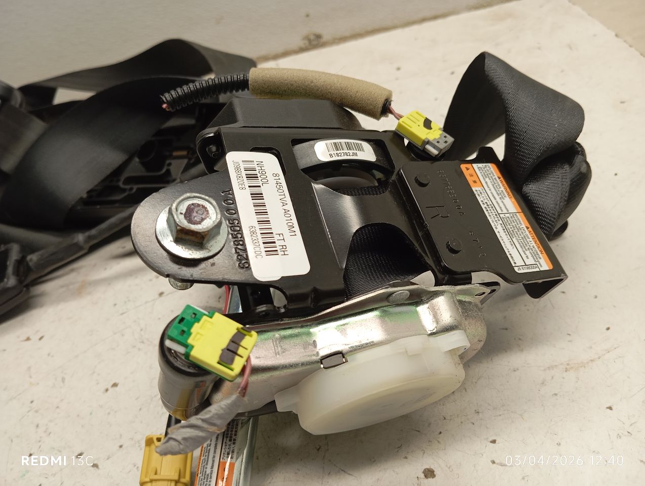 Used 2018 Honda ACCORD retractor - Stock #H19704