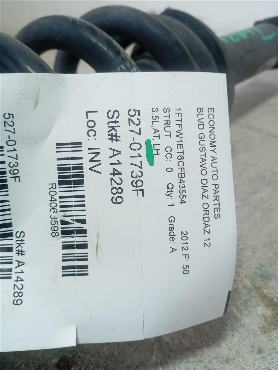 2012 Ford FORD F150 PICKUP Strut