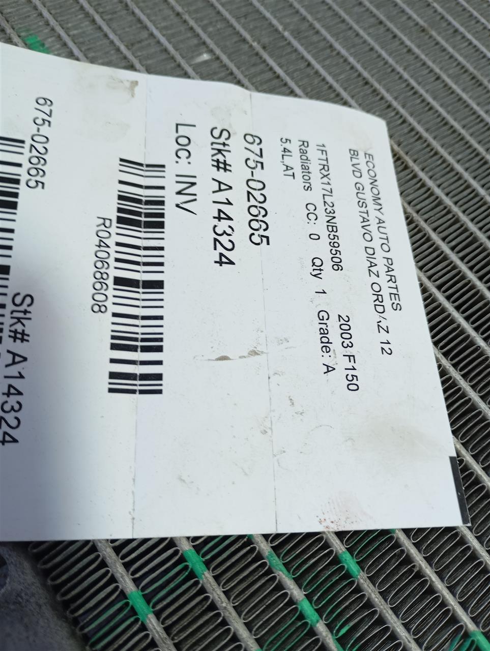 2003 FORD F150 PICKUP Ford Radiators