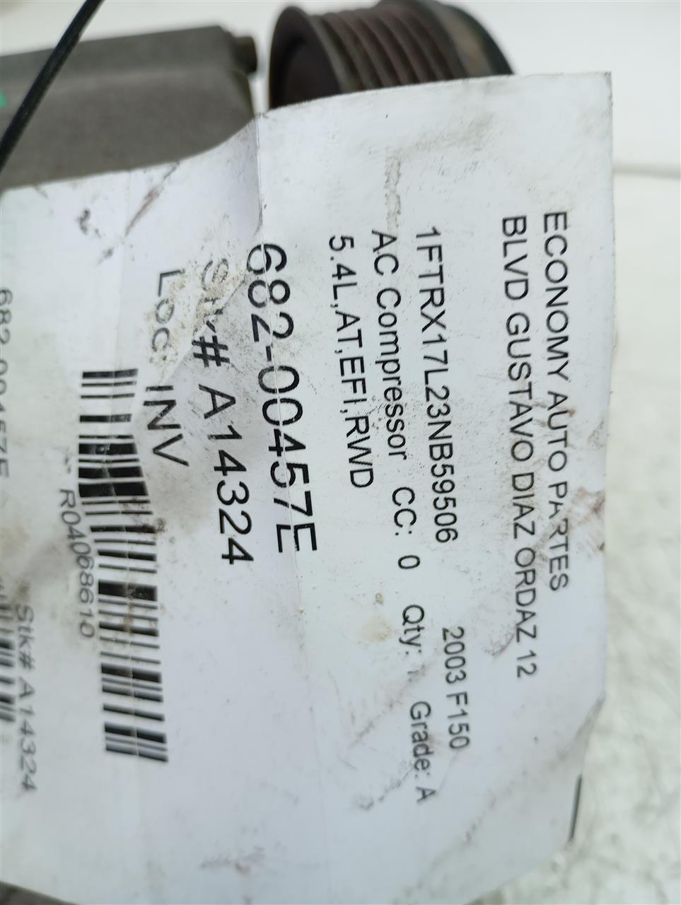 2003 Ford FORD F150 PICKUP AC Compressor