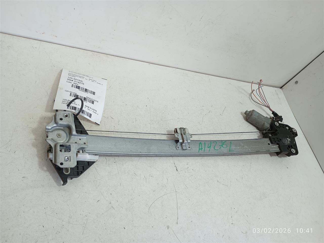 2007 Honda CR-V Door Window Reg, Fr
