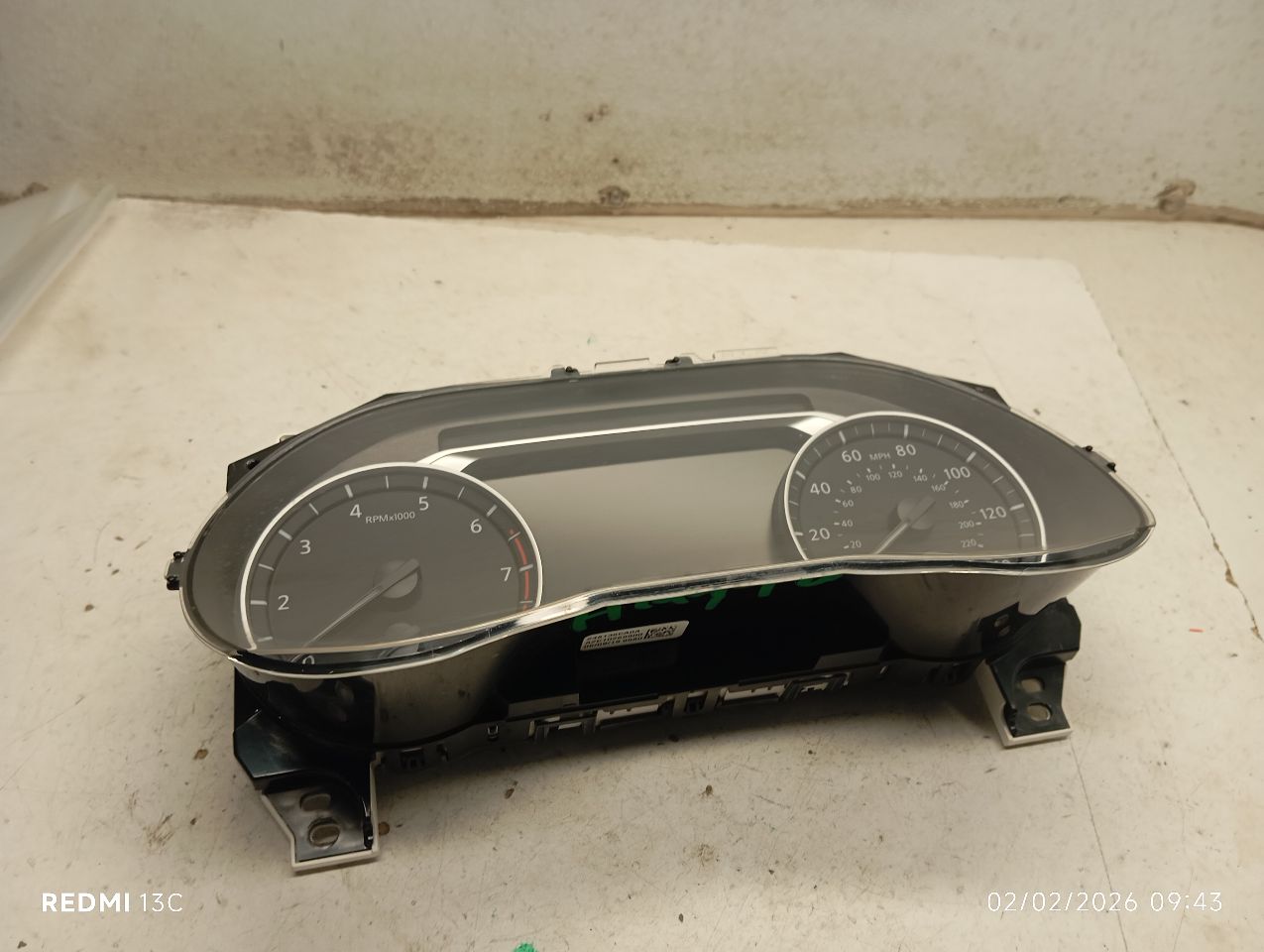 2020 Nissan ALTIMA Speedo Head/Cluster