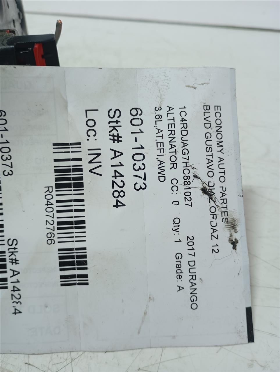 2017 Chrysler DURANGO Alternator