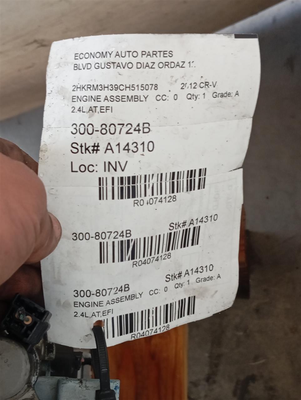 2012 CR-V Honda Engine Assembly
