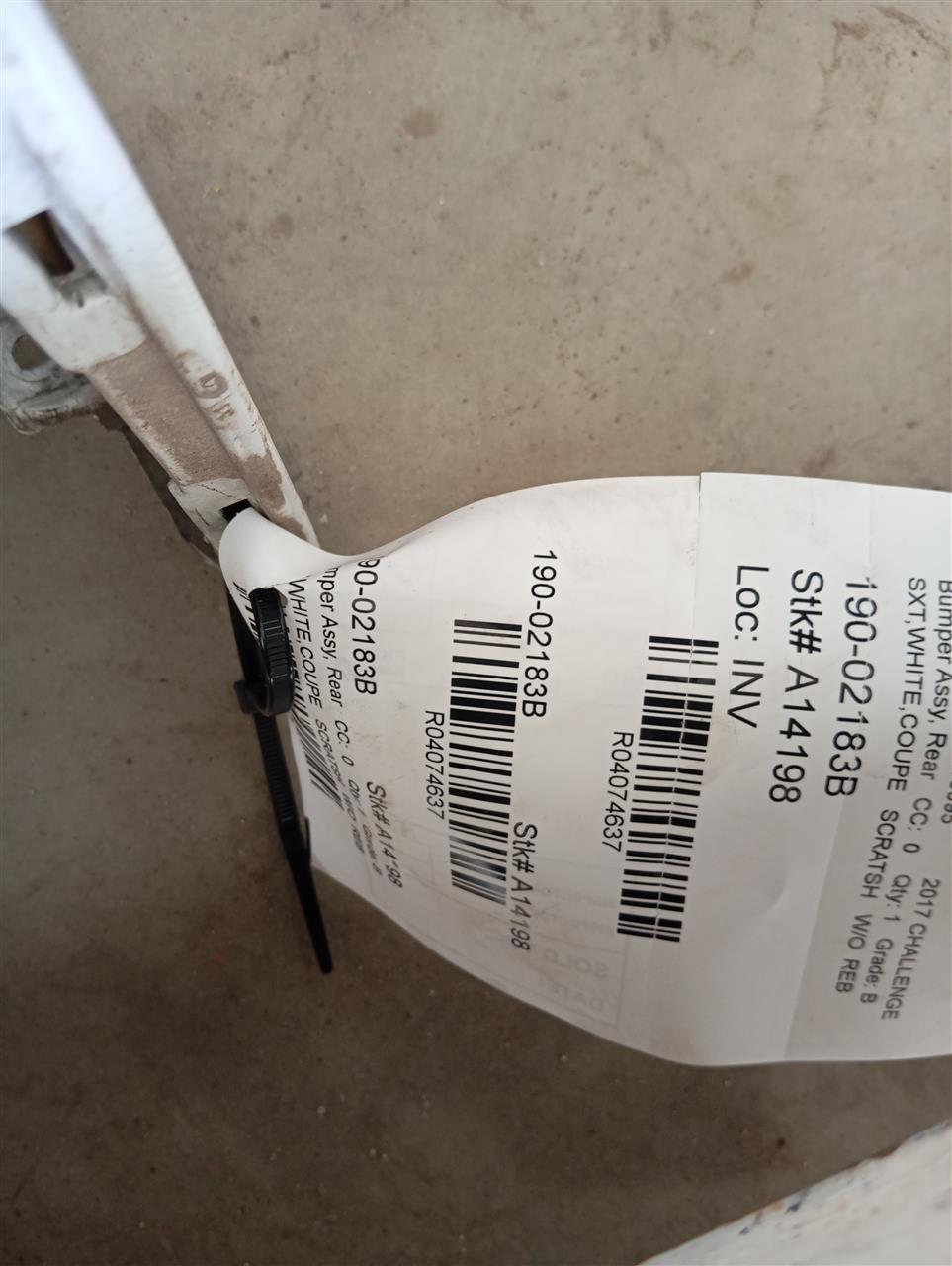 2017 Chrysler CHALLENGER Bumper Assy, Rear