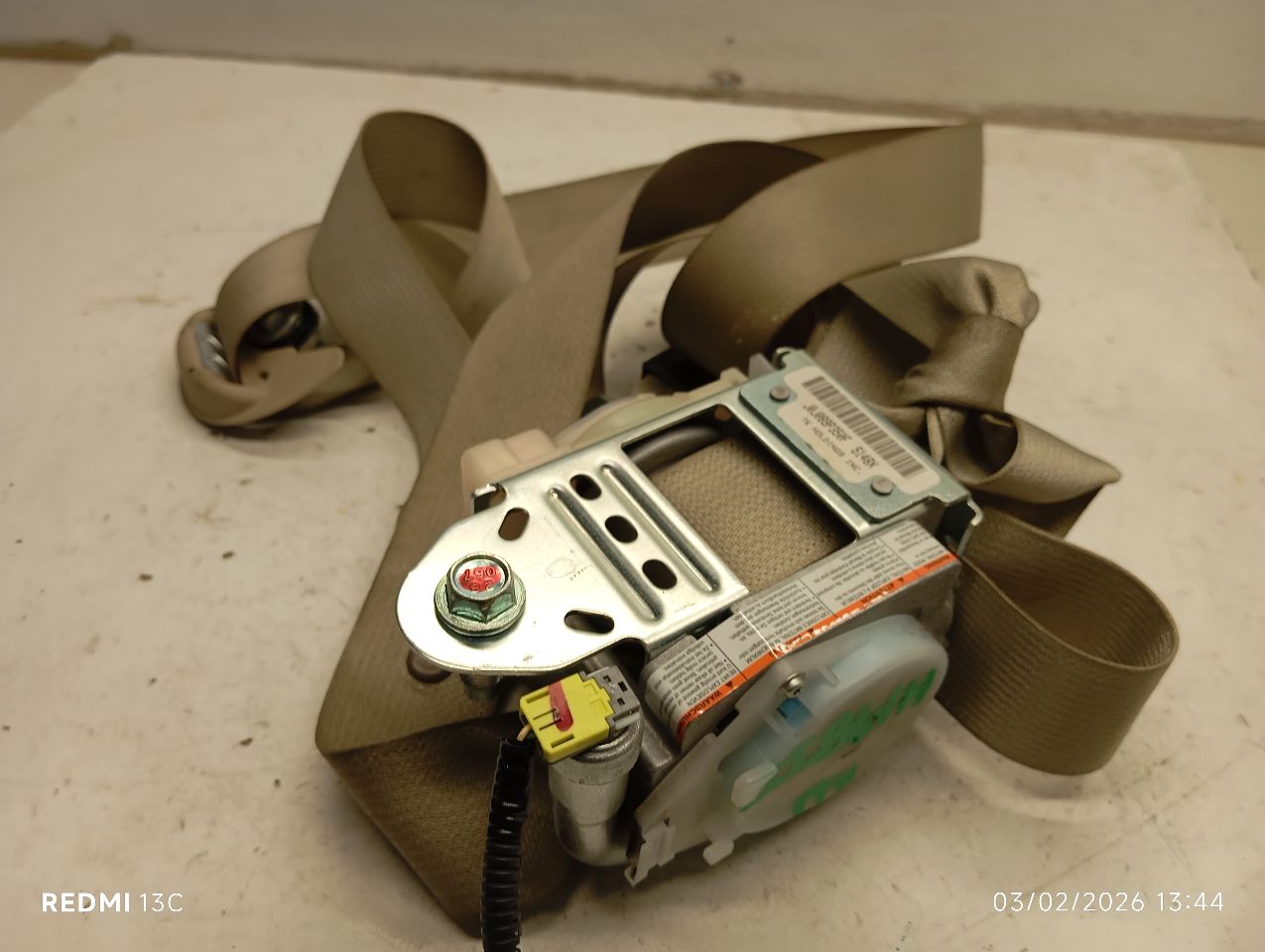 Used 2015 Honda ACCORD retractor - Stock #H19835