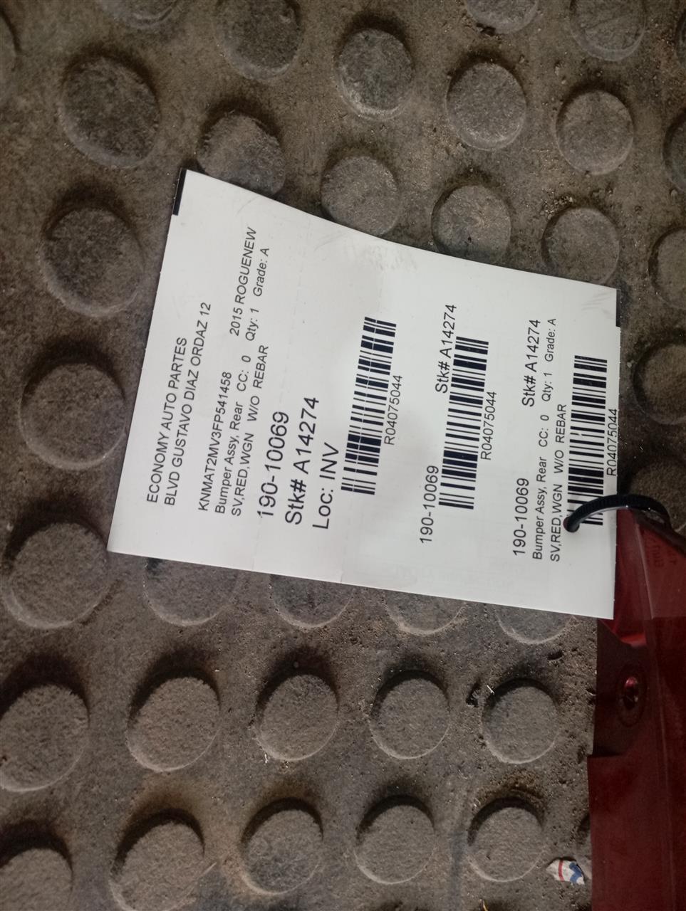 2015 ROGUE Nissan Bumper Assy, Rear