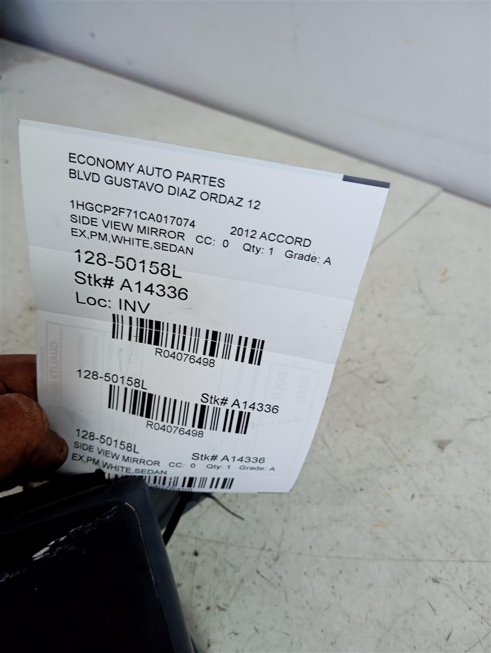 Used 2012 Honda ACCORD L. - Stock #A14336