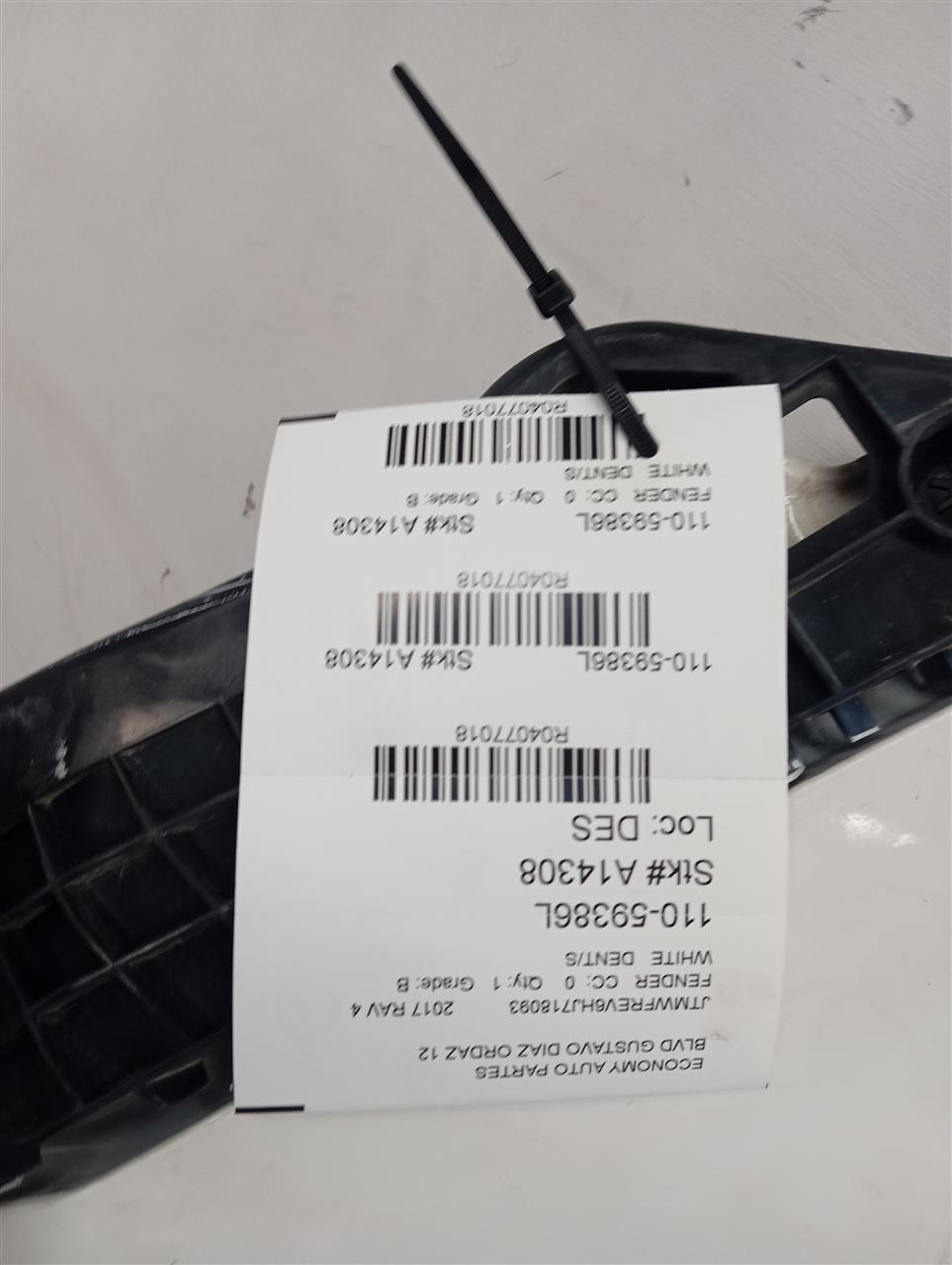 2017 Toyota RAV4 Fender