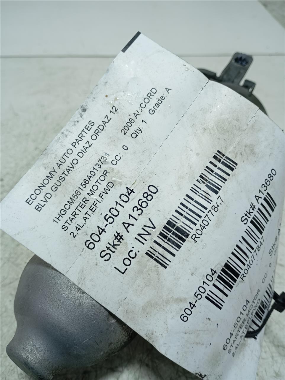 2006 Honda ACCORD Starter Motor