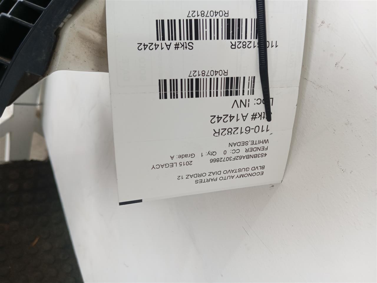 2015 Subaru LEGACY Fender