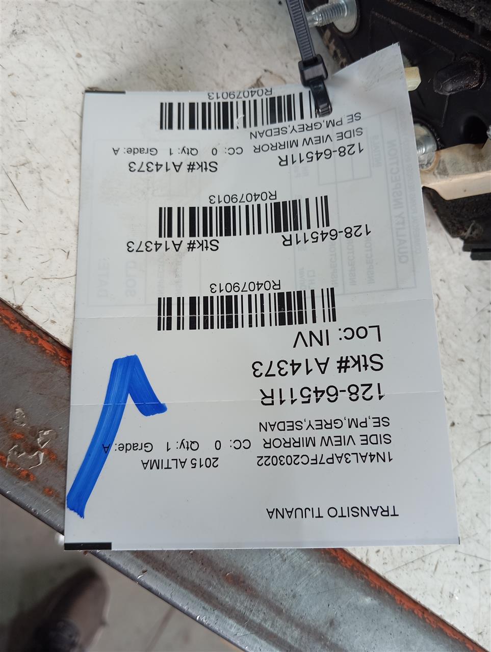 Used 2015 Nissan ALTIMA Side View Mirror - Stock #A14373