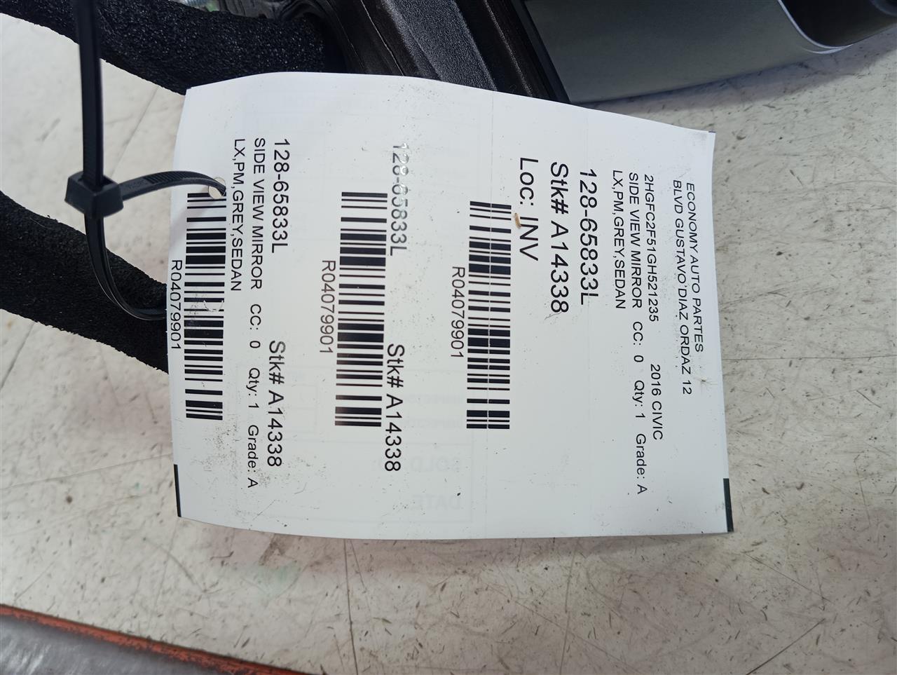 2016 Honda CIVIC Side View Mirror
