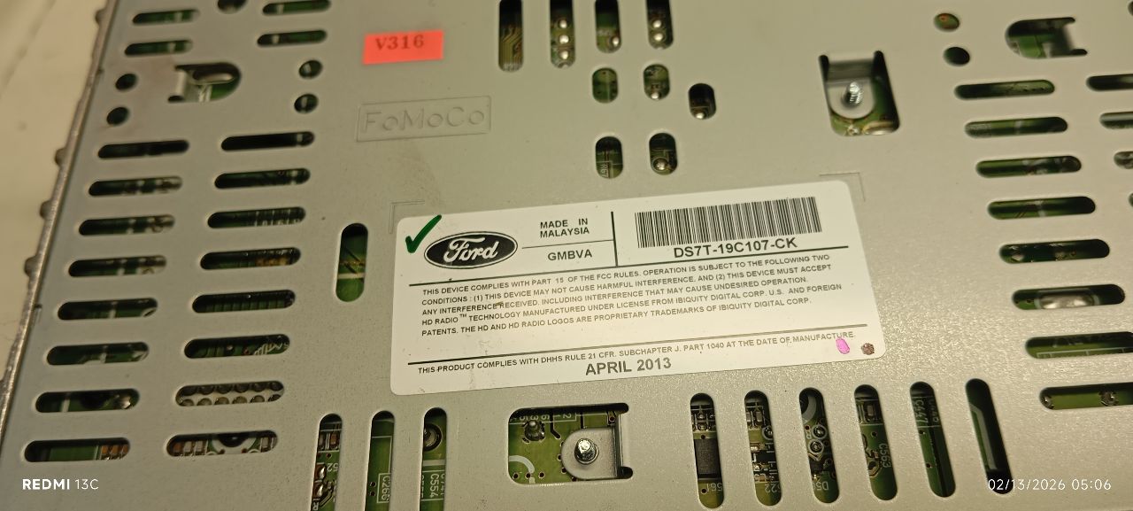 Used 2013 Ford FUSION (ID DS7T-19C107-CC thru CK) - Stock #H19716