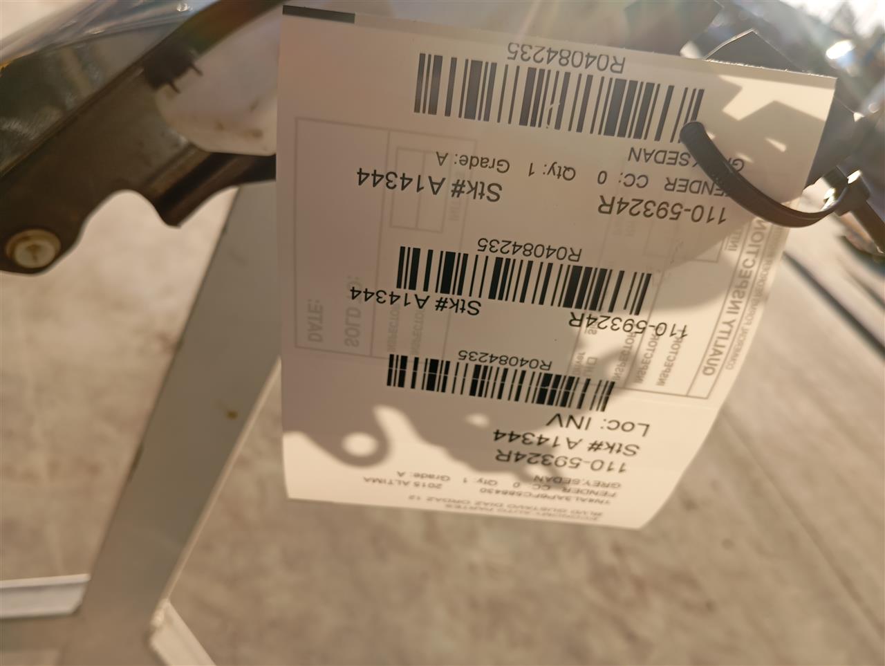 2015 Nissan ALTIMA Fender