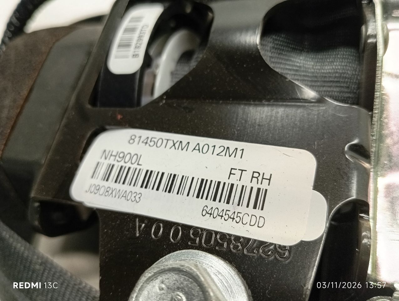 Used 2019 Honda INSIGHT retractor - Stock #H19953