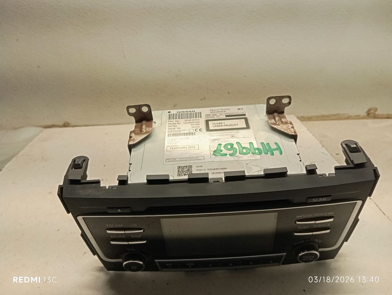 2016 Nissan ALTIMA Radio Audio