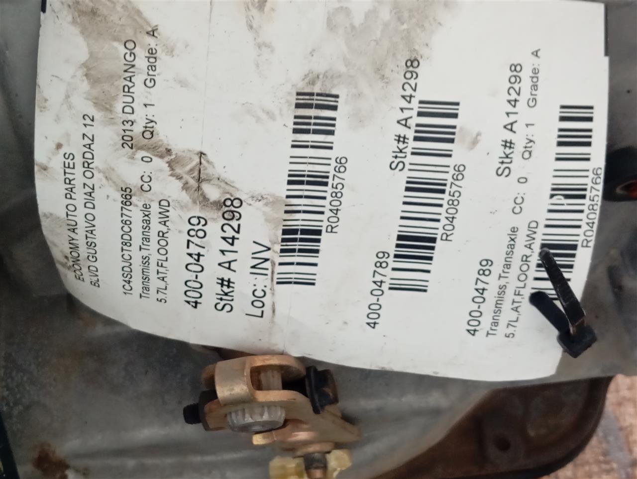 2013 Chrysler DURANGO Transmiss,Transaxle