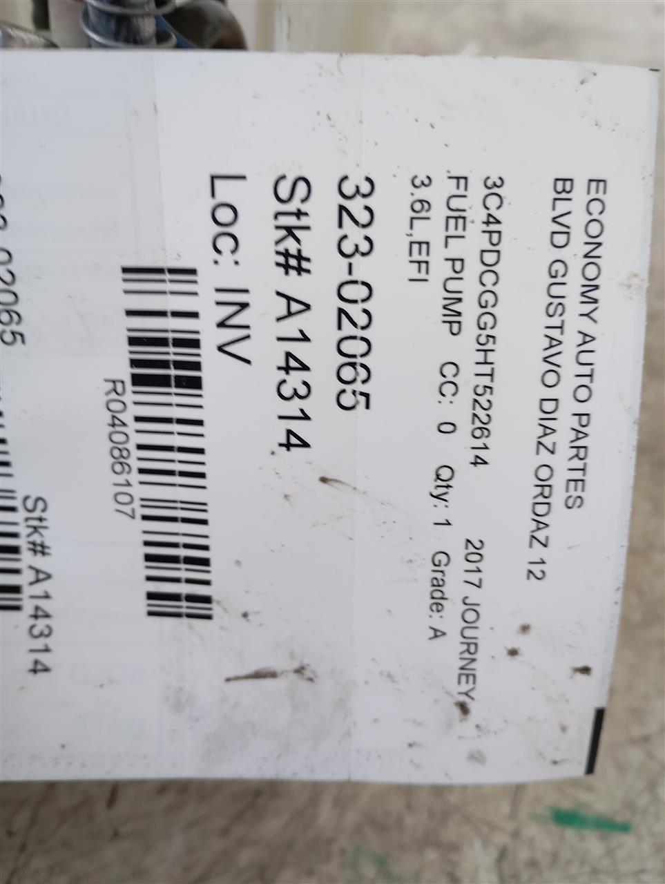 2017 Chrysler JOURNEY Fuel Pump
