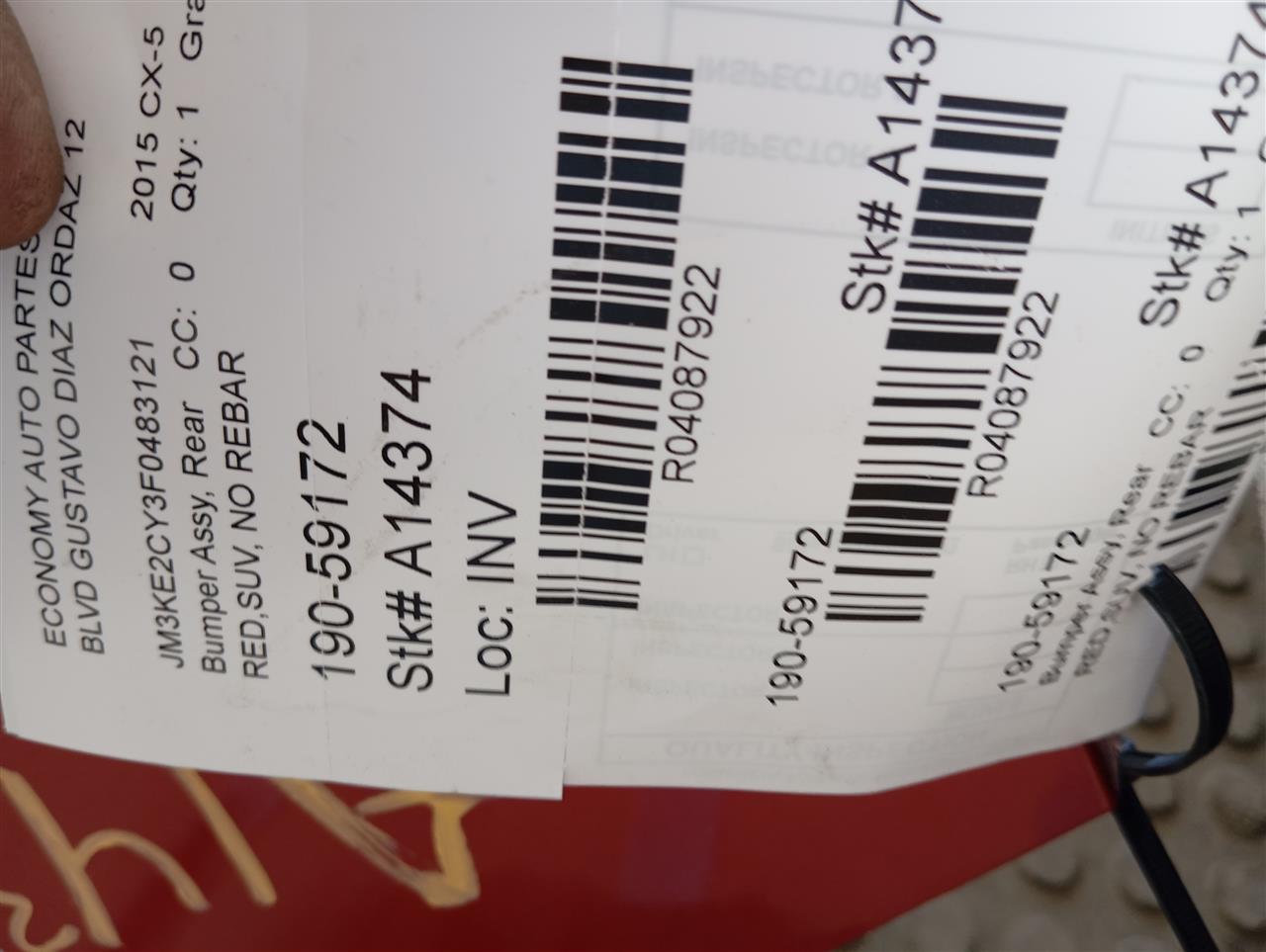 2015 Mazda MAZDA CX-5 Bumper Assy, Rear