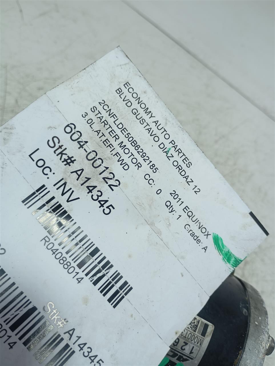 2011 EQUINOX General Motors Starter Motor