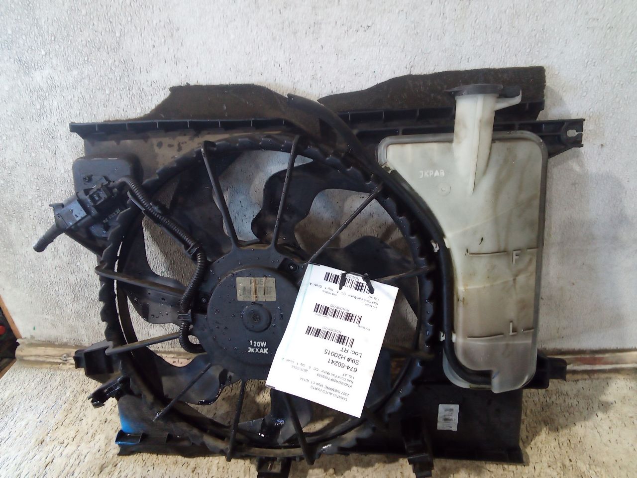 2015 Kia SOUL Rad Cond Fan Motor