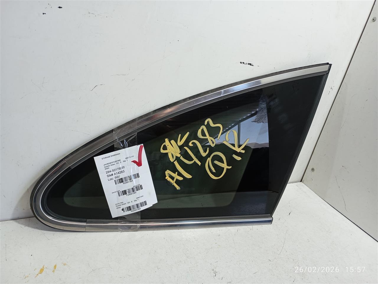 2007 Honda CR-V Quarter Glass