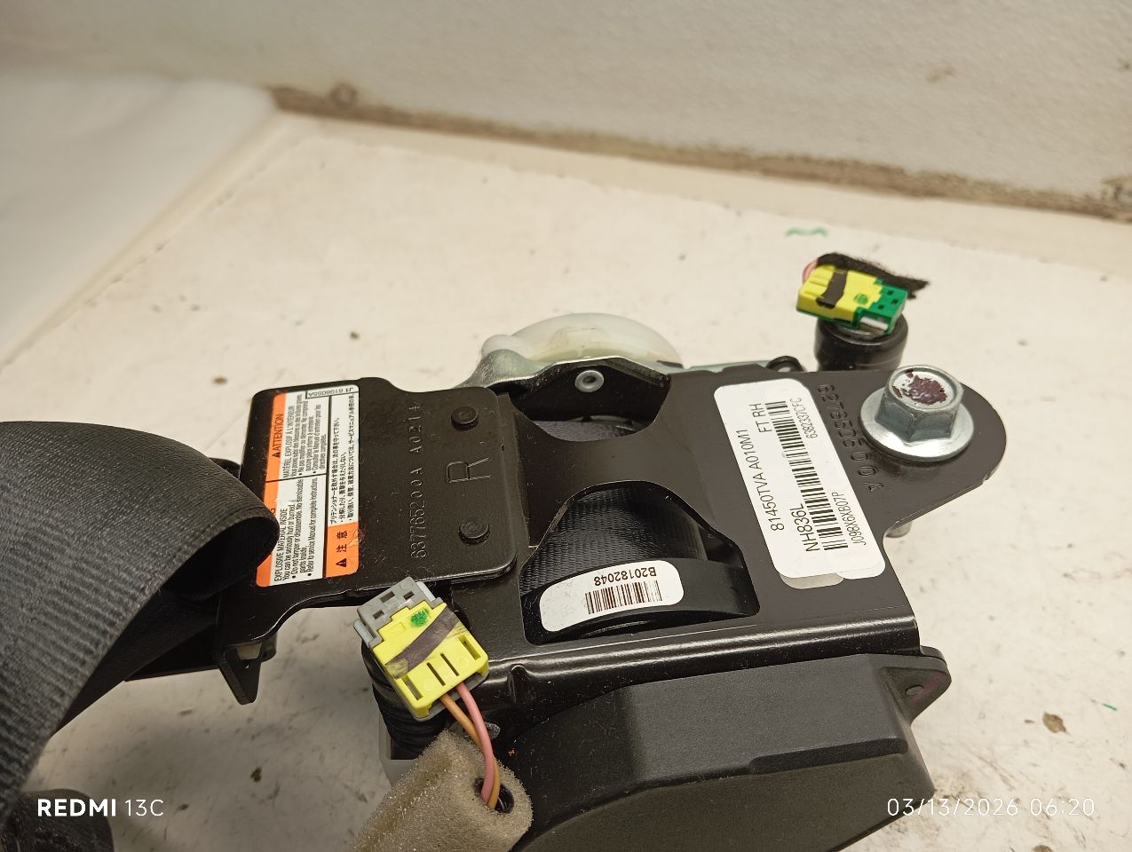 Used 2020 Honda ACCORD retractor - Stock #H20053