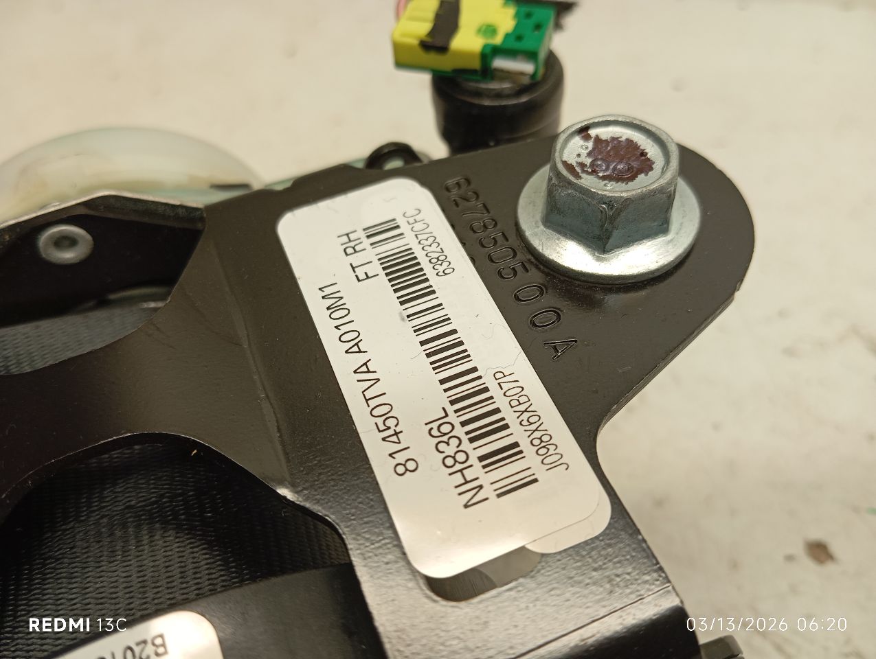 Used 2020 Honda ACCORD retractor - Stock #H20053