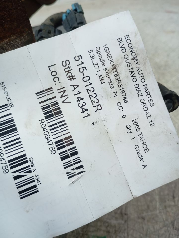 2003 General Motors TAHOE Spindle Knuckle, Fr