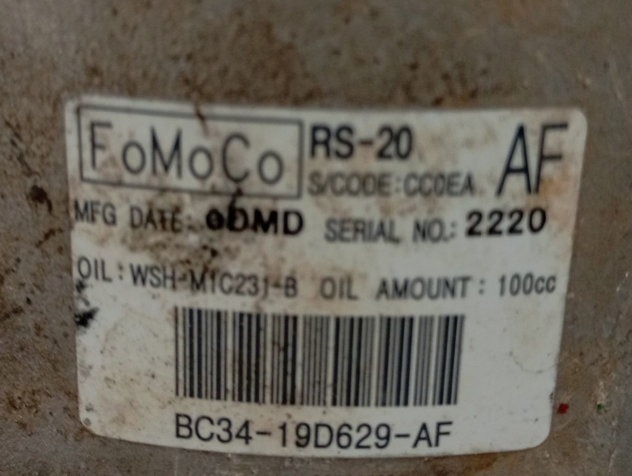 Used 2011 Ford FORD F250SD PICKUP AC Compressor - Stock #H20183