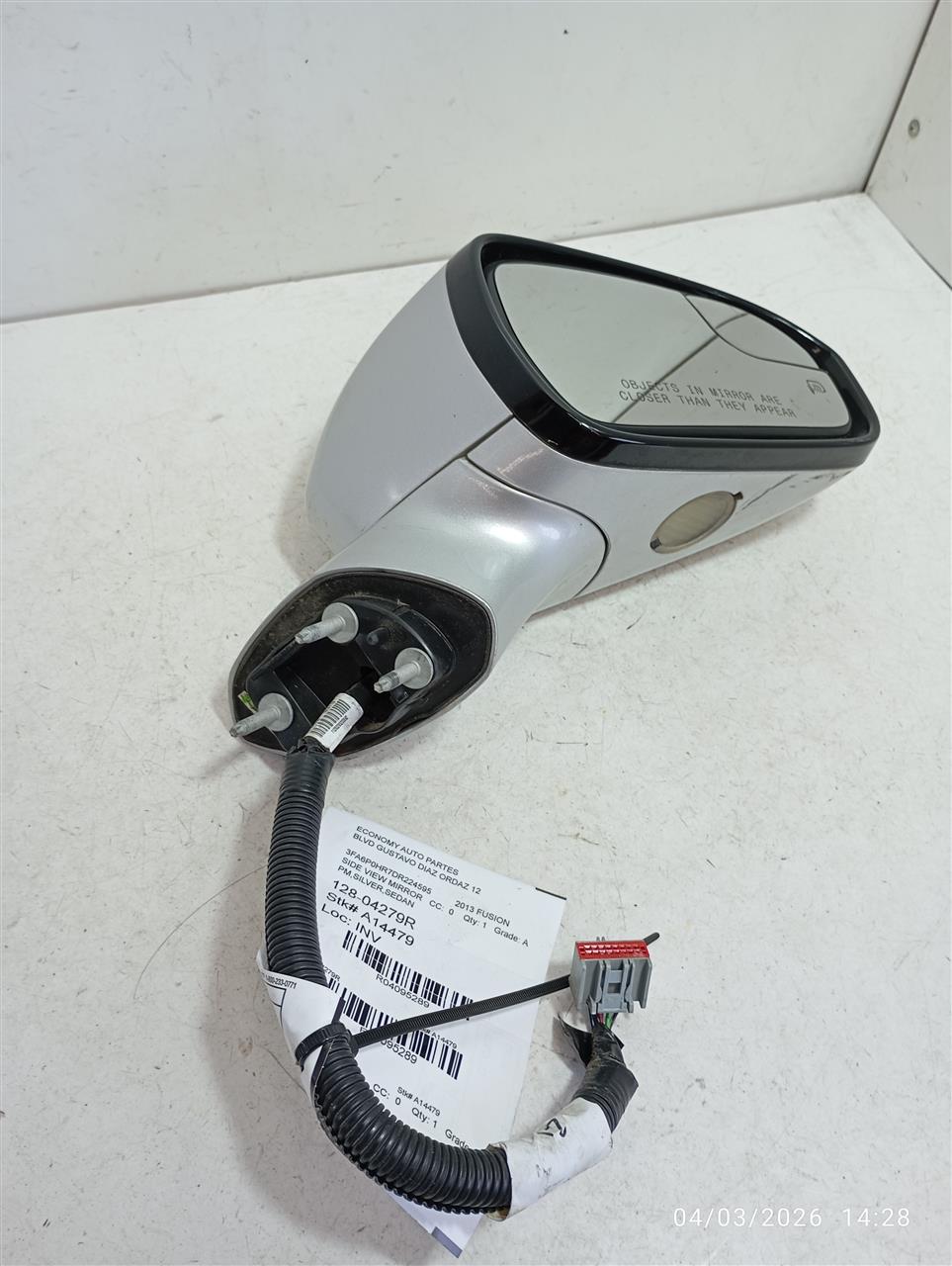 Used 2013 Ford FUSION Side View Mirror - Stock #A14479
