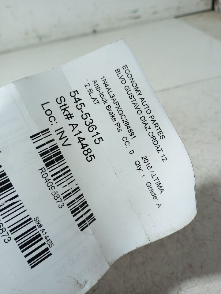 Used 2016 Nissan ALTIMA Anti-lock Brake Pts - Stock #A14485