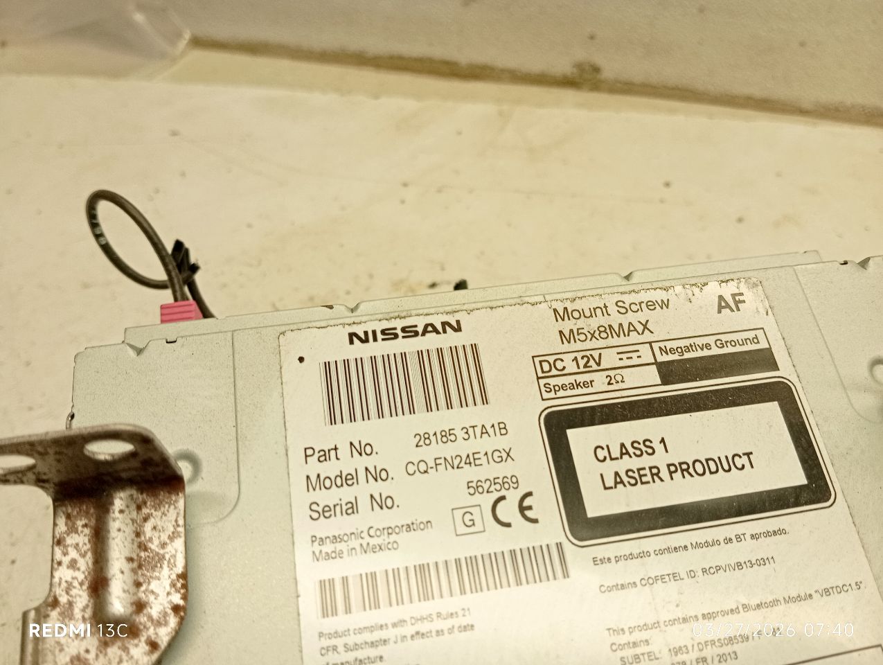 Used 2015 Nissan ALTIMA 5" display screen - Stock #H20169