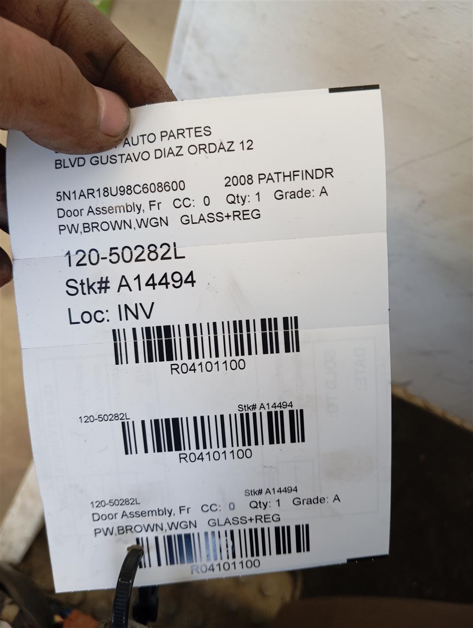 2008 Nissan PATHFINDER Door Assembly, Fr