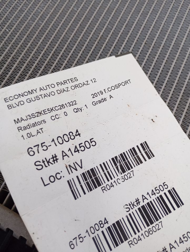 2019 ECOSPORT Ford Radiators