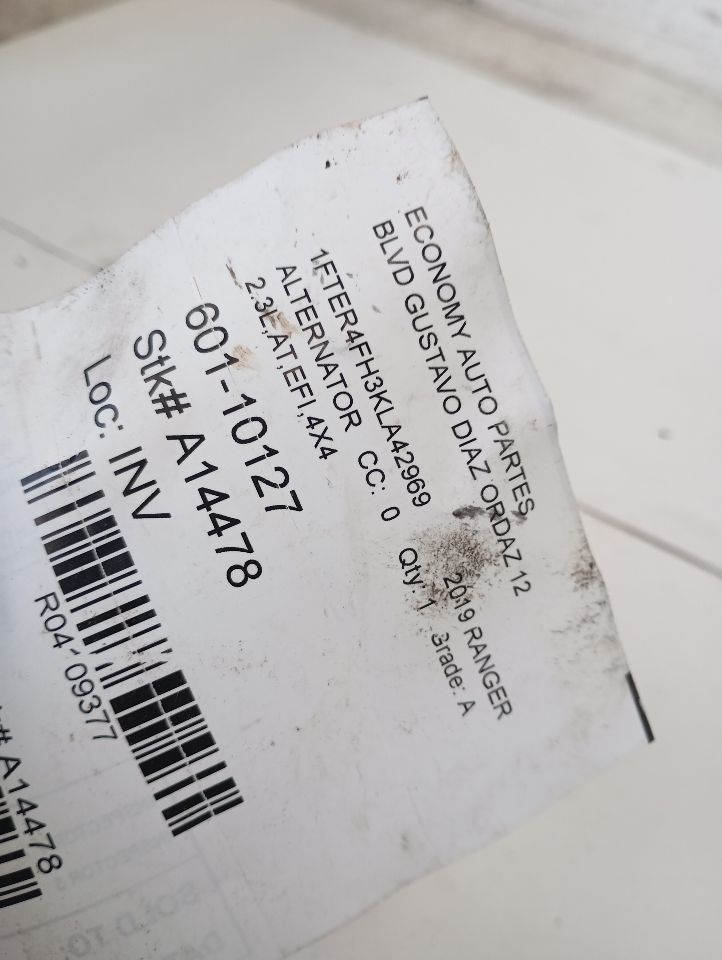 2019 RANGER Ford Alternator