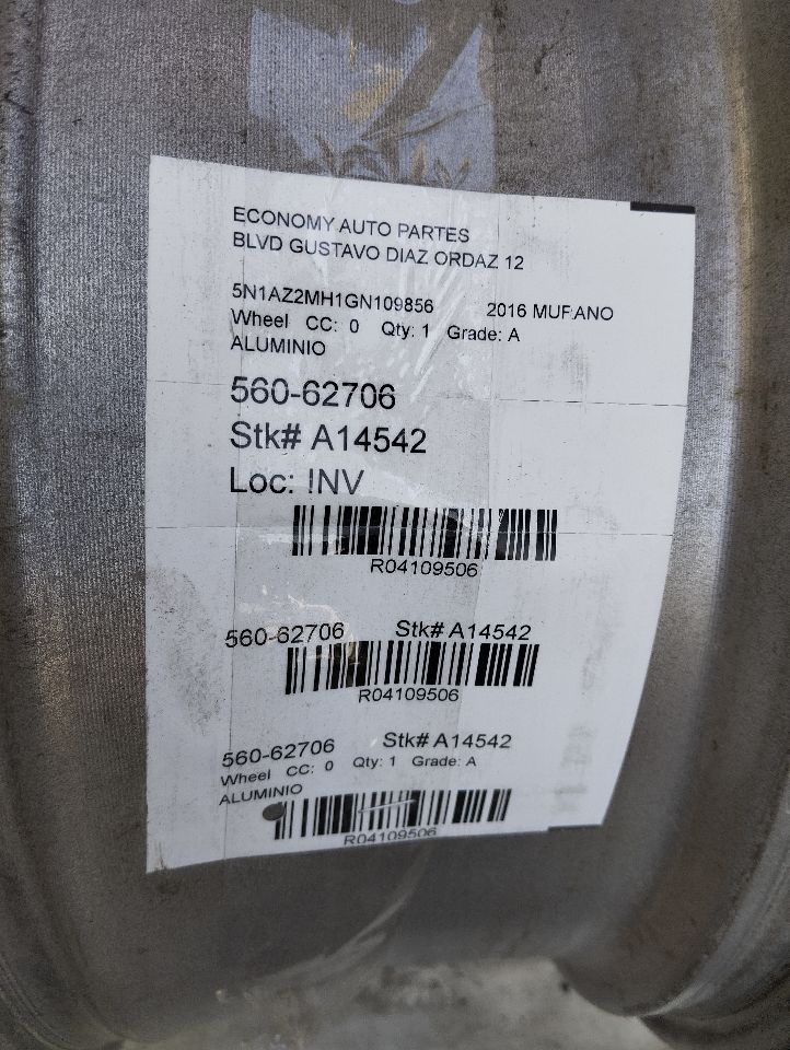 2016 Nissan MURANO Wheel