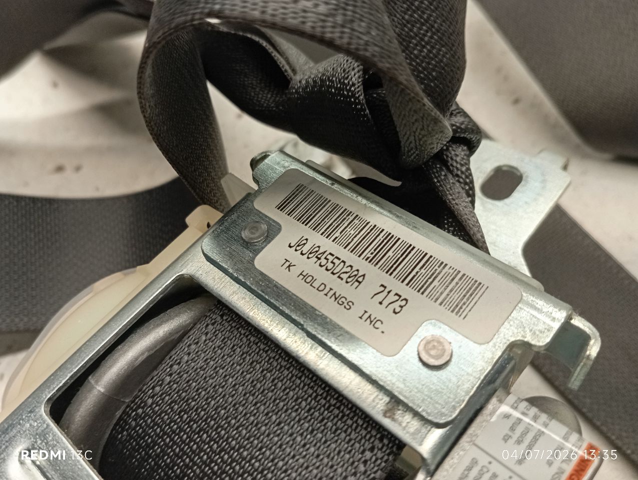 Used 2017 Honda ACCORD retractor - Stock #H20309