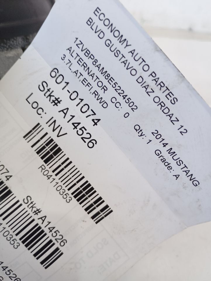2014 MUSTANG Ford Alternator