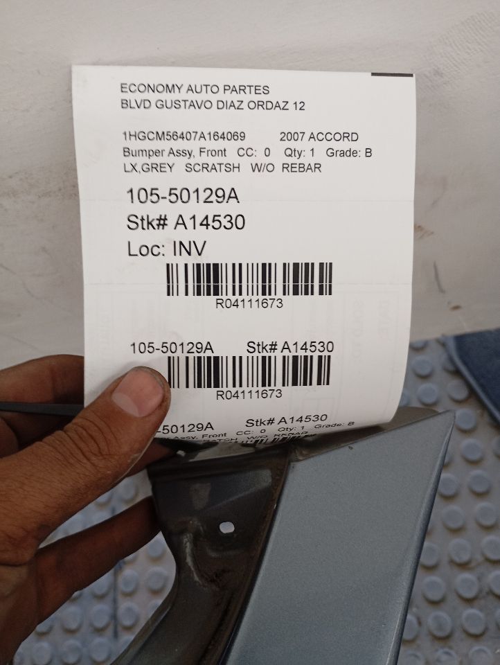 2007 Honda ACCORD Bumper Assy, Front