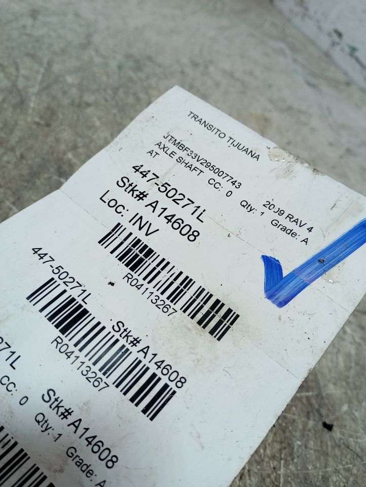 2009 Toyota RAV4 Axle Shaft