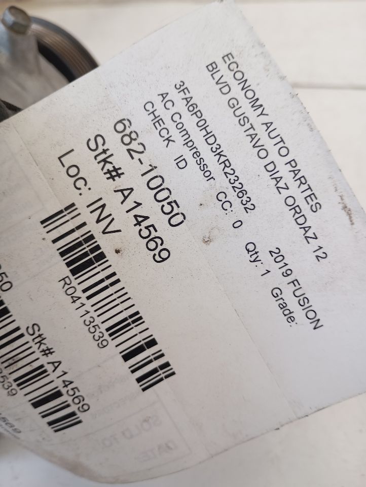 2019 Ford FUSION AC Compressor