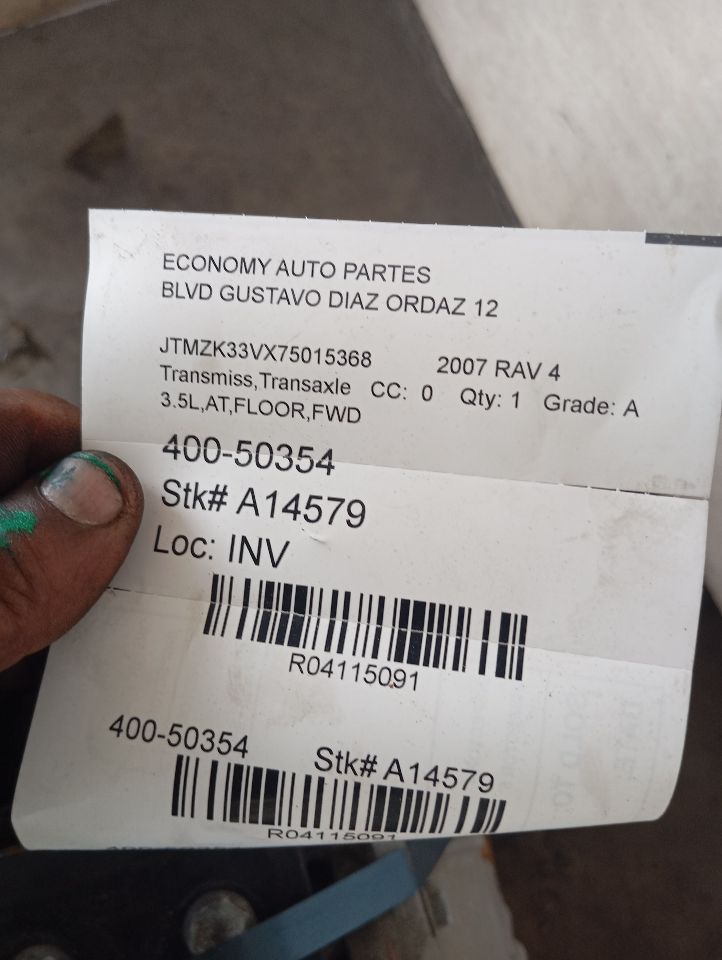 2007 Toyota RAV4 Transmiss,Transaxle