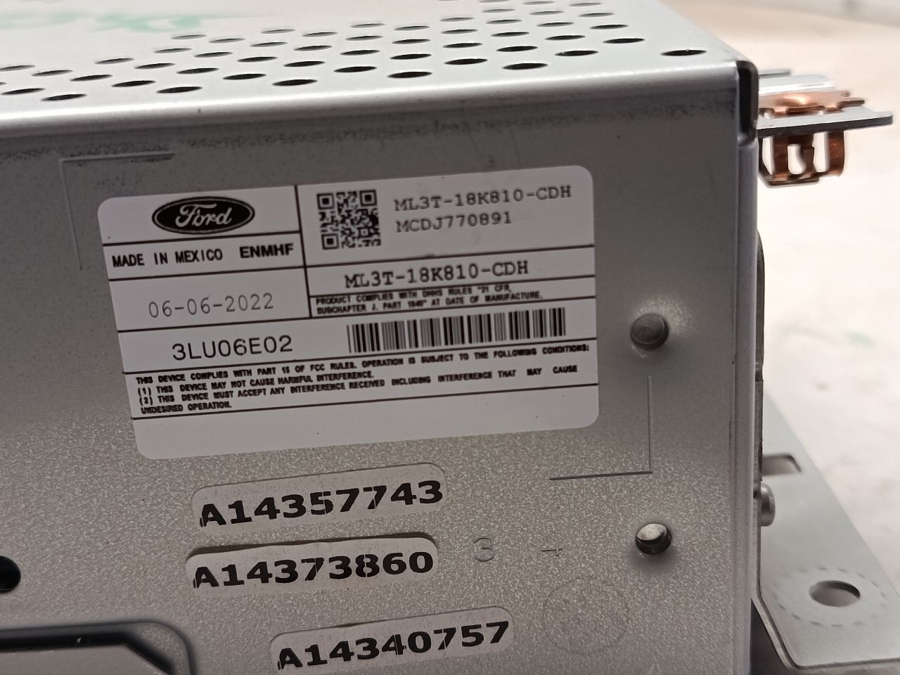 2022 Ford FORD F150 PICKUP Radio Audio